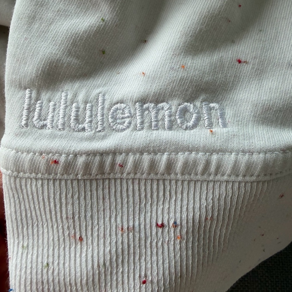 Lululemon athletica White Milk Shake Speckled Long Sleeve Lightweight Sweatshirt